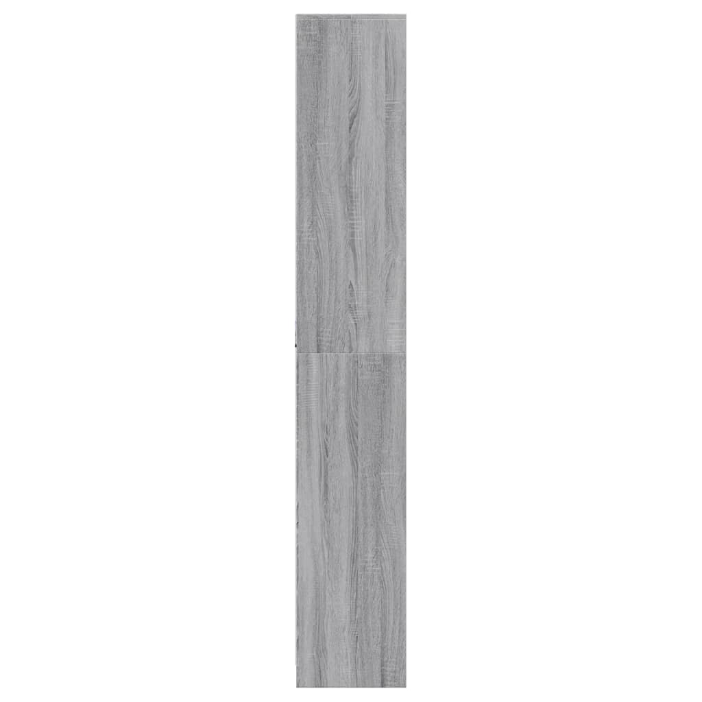 Ντουλάπι με LED Γκρι 41,5x32,5x200 εκ. από Επεξεργασμένο Ξύλο - Pakobazaar