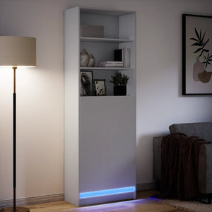 Ντουλάπι με LED Λευκό 69x32,5x200 εκ. από Επεξεργασμένο Ξύλο