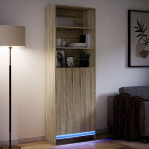 Ντουλάπι με LED Δρυς 69x32,5x200 εκ. από Επεξεργασμένο Ξύλο