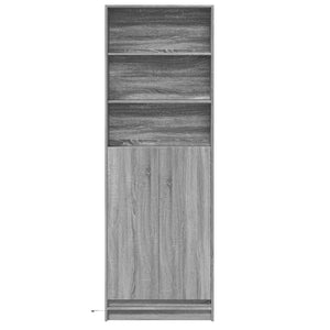 Ντουλάπι με LED Γκρι 69x32,5x200 εκ. από Επεξεργασμένο Ξύλο