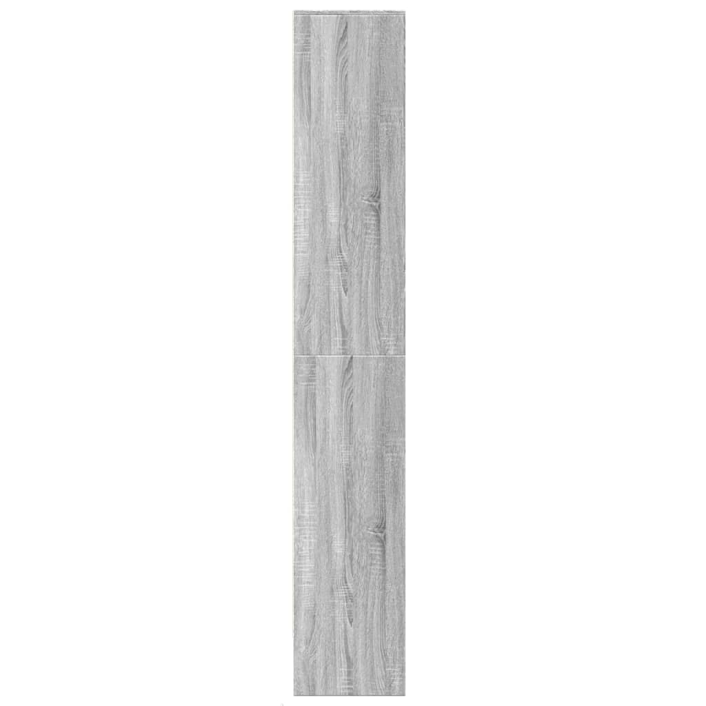 Ντουλάπι με LED Γκρι 69x32,5x200 εκ. από Επεξεργασμένο Ξύλο
