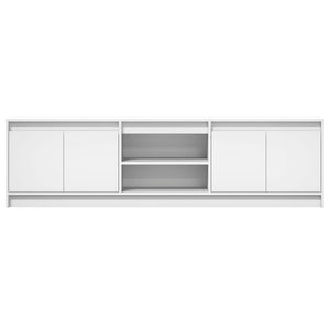 Έπιπλο Τηλεόρασης με LED Λευκό 180x34x50 εκ. από Επεξ. Ξύλο - Pakobazaar