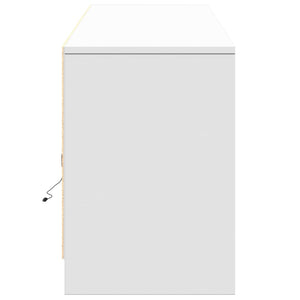 Έπιπλο Τηλεόρασης με LED Λευκό 180x34x50 εκ. από Επεξ. Ξύλο - Pakobazaar
