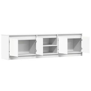 Έπιπλο Τηλεόρασης με LED Λευκό 180x34x50 εκ. από Επεξ. Ξύλο - Pakobazaar