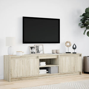 Έπιπλο Τηλεόρασης με LED Sonoma Δρυς 180x34x50 εκ. Επεξ. Ξύλο - Pakobazaar
