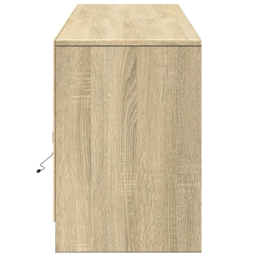 Έπιπλο Τηλεόρασης με LED Sonoma Δρυς 180x34x50 εκ. Επεξ. Ξύλο - Pakobazaar