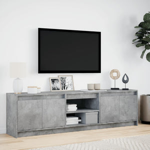 Έπιπλο Τηλεόρασης με LED Γκρι Σκυρ. 180x34x50 εκ. Επεξ. Ξύλο - Pakobazaar