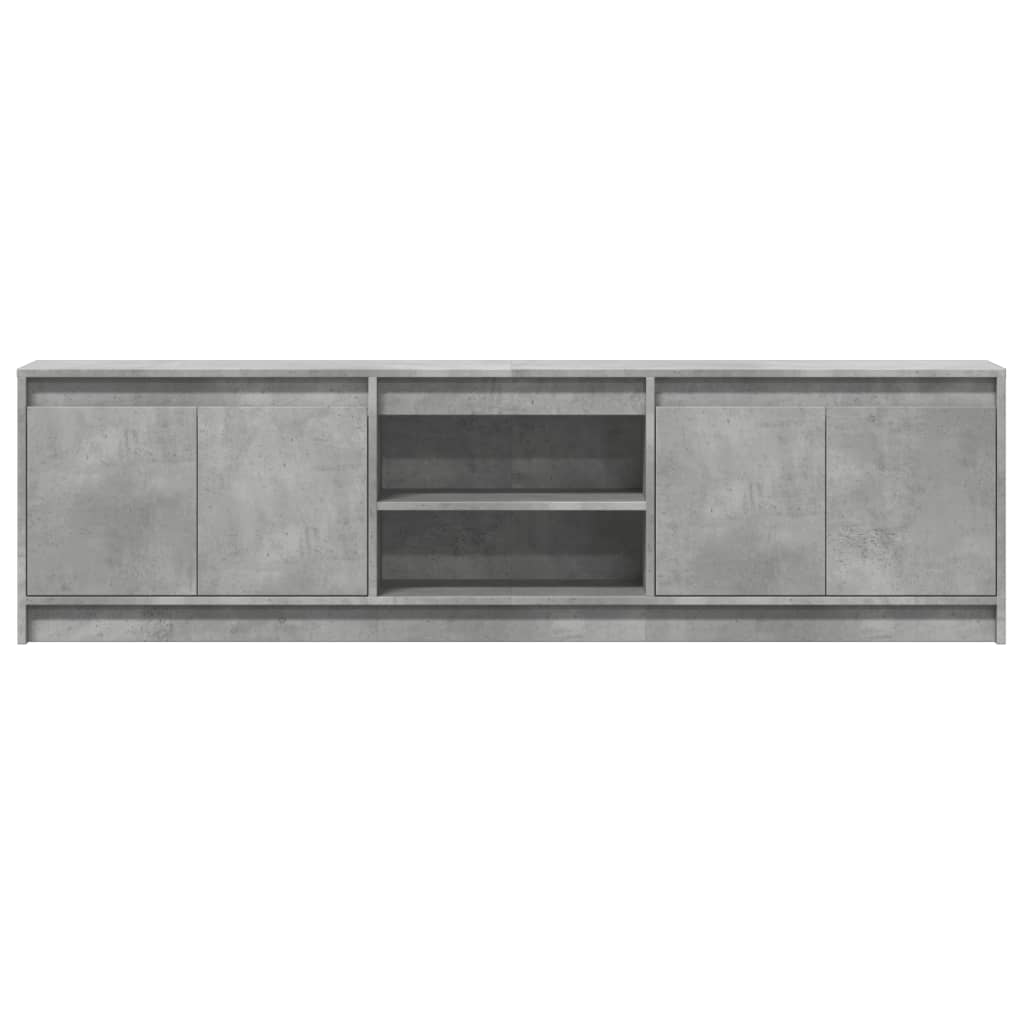 Έπιπλο Τηλεόρασης με LED Γκρι Σκυρ. 180x34x50 εκ. Επεξ. Ξύλο - Pakobazaar