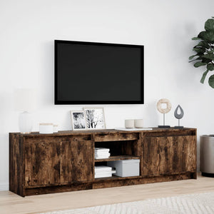 Έπιπλο Τηλεόρασης με LED Καπνιστή Δρυς 180x34x50 εκ. Επεξ. Ξύλο - Pakobazaar