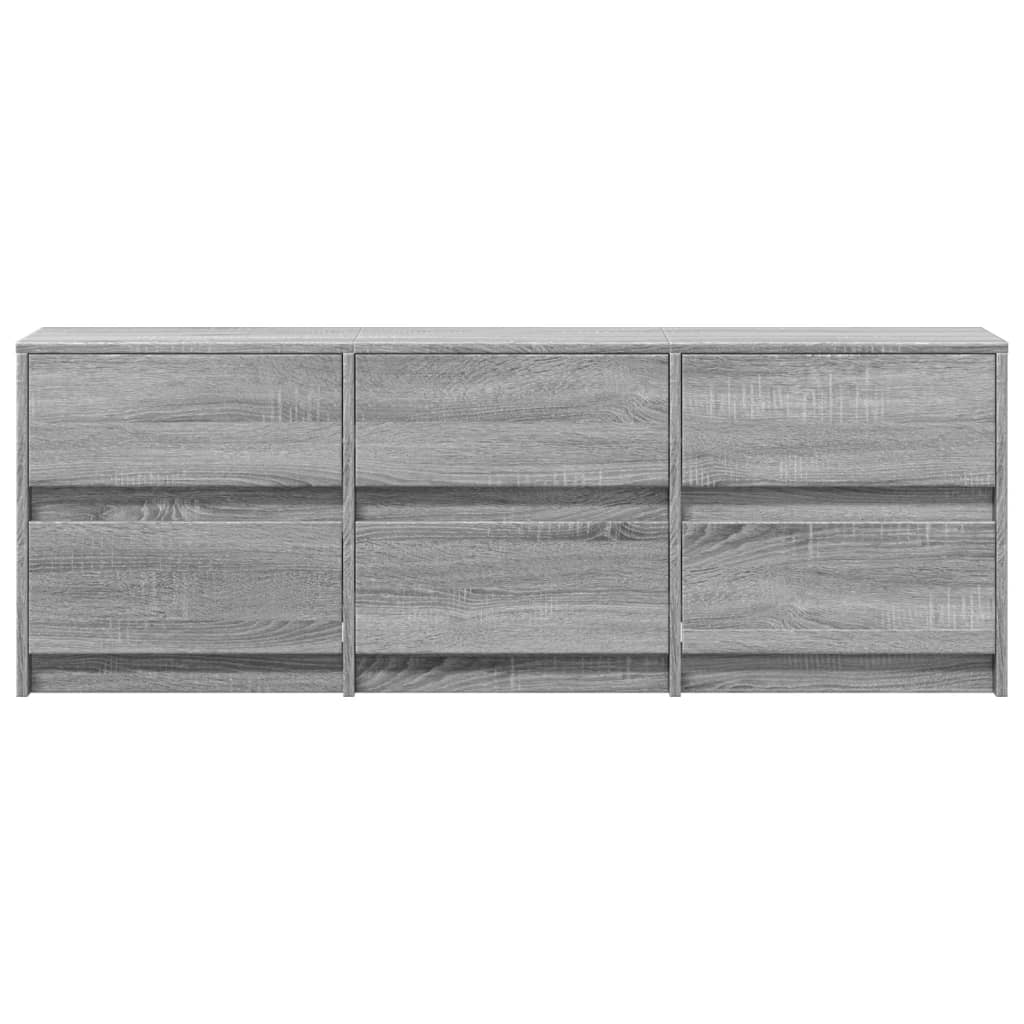 Έπιπλο Τηλεόρασης με LED Γκρι Sonoma 140x34x50 εκ. Επεξ. Ξύλο