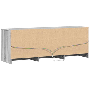 Έπιπλο Τηλεόρασης με LED Γκρι Sonoma 140x34x50 εκ. Επεξ. Ξύλο