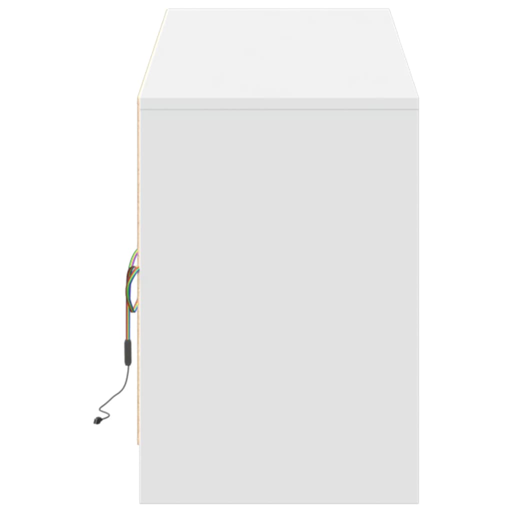 Έπιπλο Τηλεόρασης με LED Λευκό 180x34x50 εκ. από Επεξ. Ξύλο - Pakobazaar