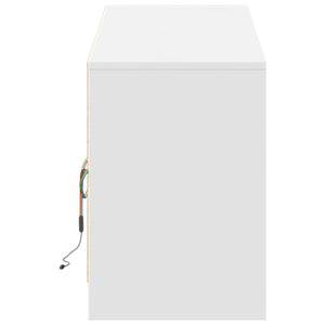 Έπιπλο Τηλεόρασης με LED Λευκό 180x34x50 εκ. από Επεξ. Ξύλο - Pakobazaar