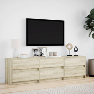 Έπιπλο Τηλεόρασης με LED Sonoma Δρυς 180x34x50 εκ. Επεξ. Ξύλο - Pakobazaar