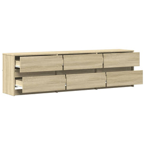 Έπιπλο Τηλεόρασης με LED Sonoma Δρυς 180x34x50 εκ. Επεξ. Ξύλο - Pakobazaar