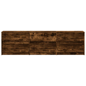 Έπιπλο Τηλεόρασης με LED Καπνιστή Δρυς 180x34x50 εκ. Επεξ. Ξύλο