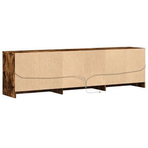 Έπιπλο Τηλεόρασης με LED Καπνιστή Δρυς 180x34x50 εκ. Επεξ. Ξύλο