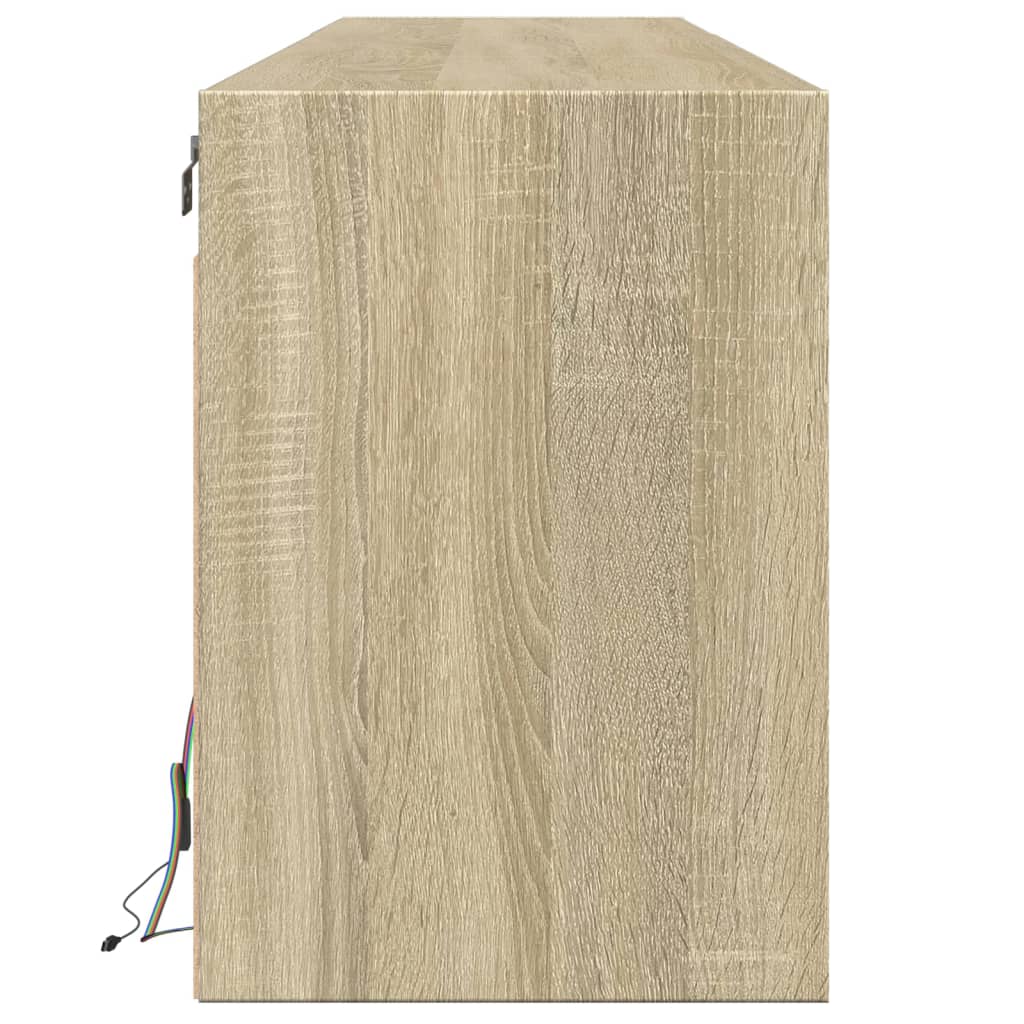 Έπιπλο Τοίχου Τηλεόρασης με LED Sonoma Δρυς 180x31x45 εκ.