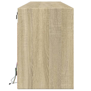 Έπιπλο Τοίχου Τηλεόρασης με LED Sonoma Δρυς 180x31x45 εκ.