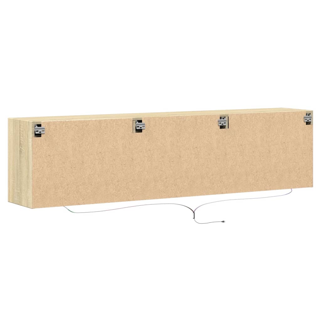 Έπιπλο Τοίχου Τηλεόρασης με LED Sonoma Δρυς 180x31x45 εκ.