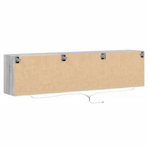 Έπιπλο Τοίχου Τηλεόρασης με LED Γκρι Sonoma 180x31x45 εκ.