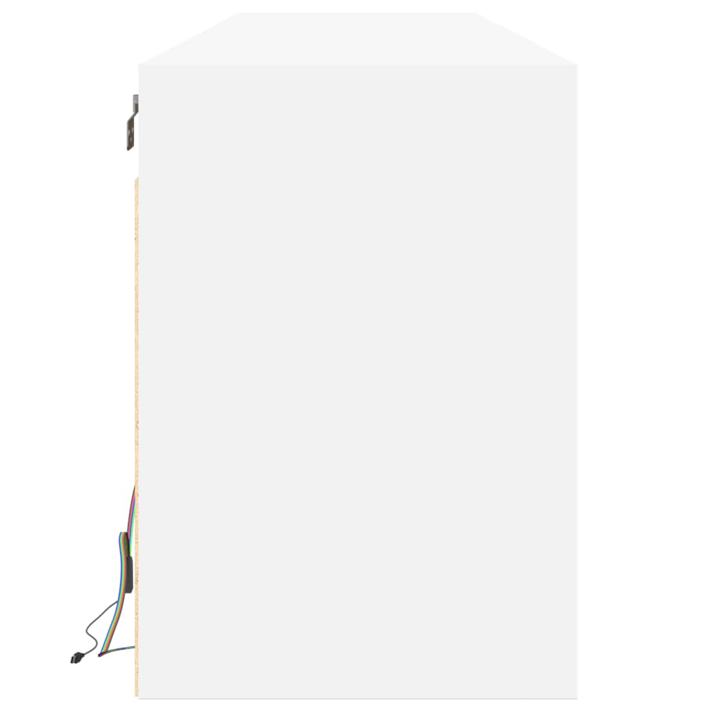 Έπιπλο Τοίχου Τηλεόρασης με LED Λευκό 180x31x45 εκ. - Pakobazaar