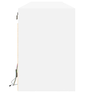Έπιπλο Τοίχου Τηλεόρασης με LED Λευκό 180x31x45 εκ. - Pakobazaar