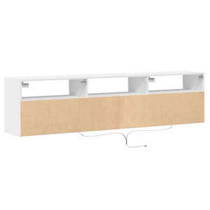 Έπιπλο Τοίχου Τηλεόρασης με LED Λευκό 180x31x45 εκ. - Pakobazaar