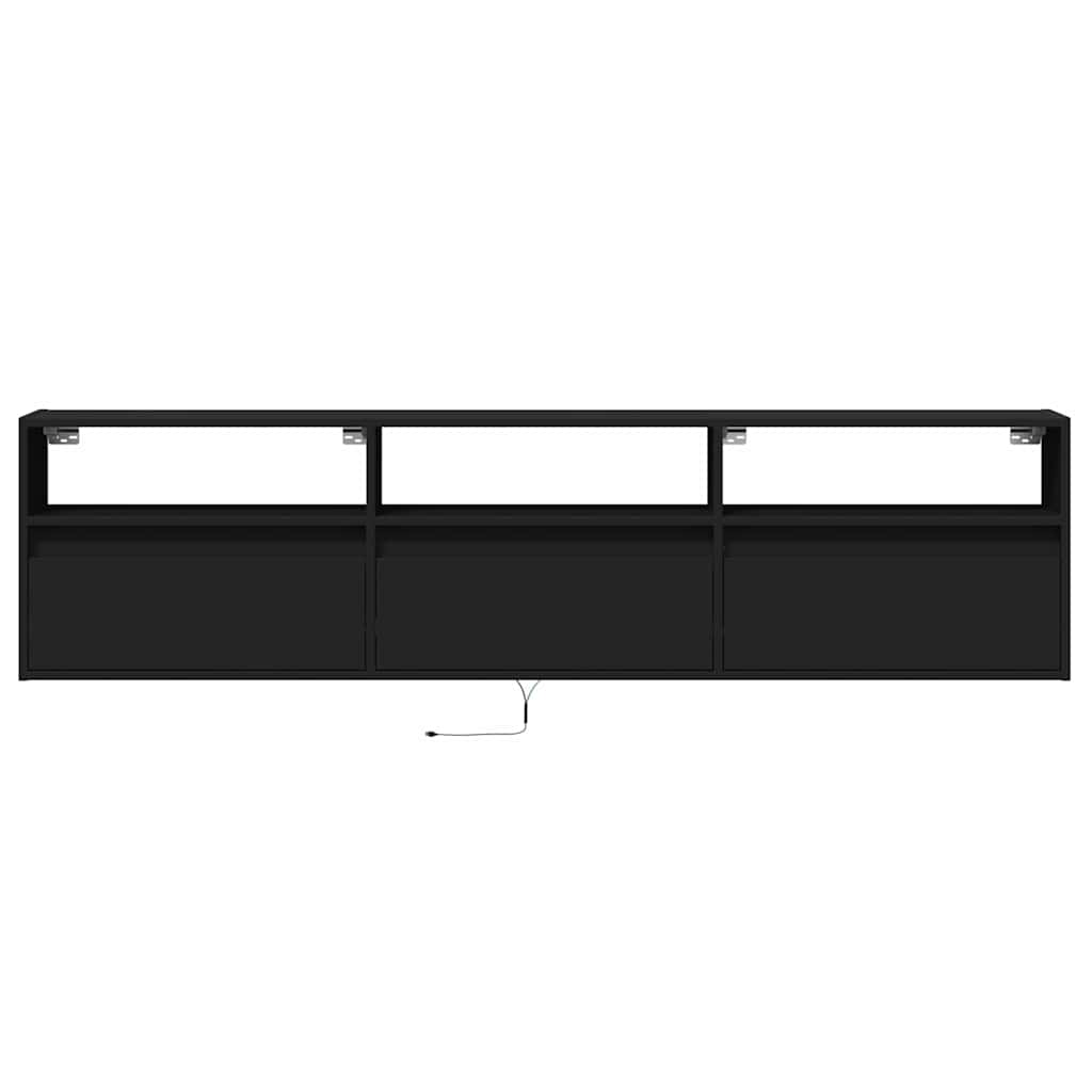 Ντουλάπι Τηλεόρασης με LED Μαύρο 180x31x45 εκ. - Pakobazaar