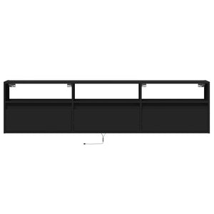 Ντουλάπι Τηλεόρασης με LED Μαύρο 180x31x45 εκ. - Pakobazaar