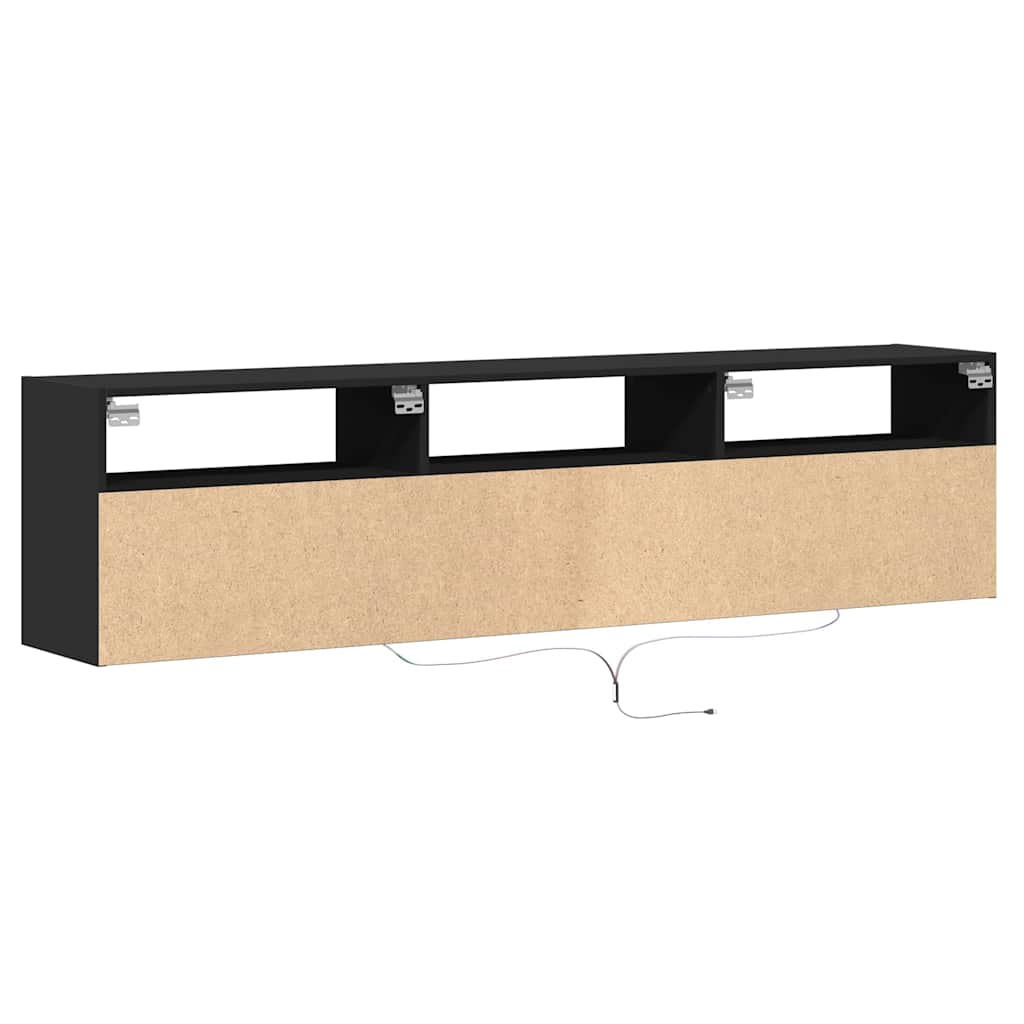 Ντουλάπι Τηλεόρασης με LED Μαύρο 180x31x45 εκ. - Pakobazaar