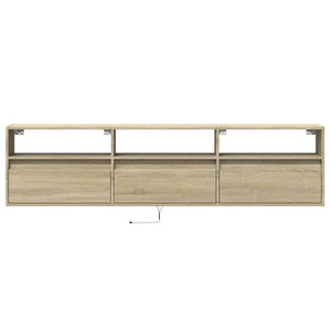 Έπιπλο Τοίχου Τηλεόρασης με LED Sonoma Δρυς 180x31x45 εκ.