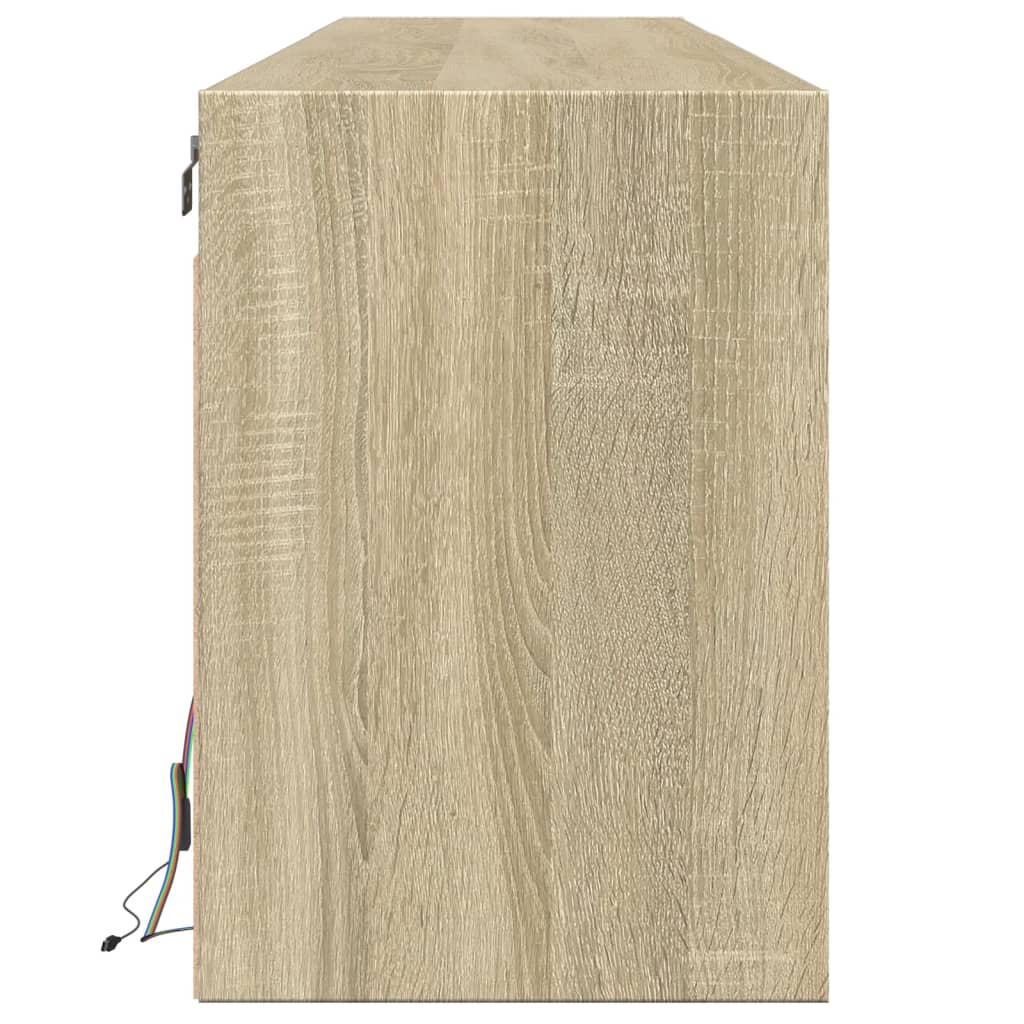 Έπιπλο Τοίχου Τηλεόρασης με LED Sonoma Δρυς 180x31x45 εκ.