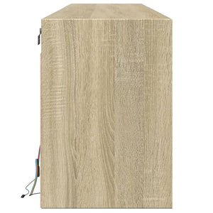 Έπιπλο Τοίχου Τηλεόρασης με LED Sonoma Δρυς 180x31x45 εκ.