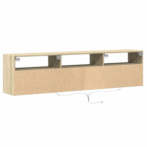 Έπιπλο Τοίχου Τηλεόρασης με LED Sonoma Δρυς 180x31x45 εκ.