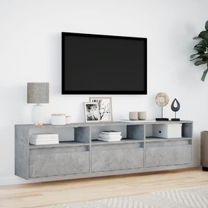 Έπιπλο Τηλεόρασης με LED Γκρι Σκυροδέματος 180x31x45 εκ.