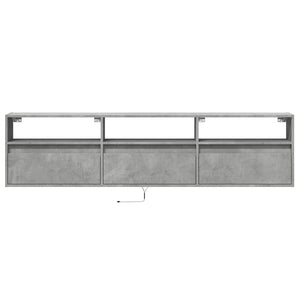 Έπιπλο Τηλεόρασης με LED Γκρι Σκυροδέματος 180x31x45 εκ.