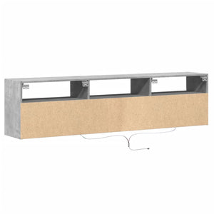 Έπιπλο Τηλεόρασης με LED Γκρι Σκυροδέματος 180x31x45 εκ.