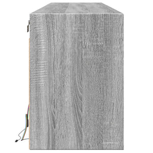 Έπιπλο Τοίχου Τηλεόρασης με LED Γκρι Sonoma 180x31x45 εκ.