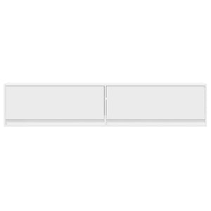 Έπιπλο Τοίχου Τηλεόρασης με LED Λευκό 180x31x38 εκ. - Pakobazaar