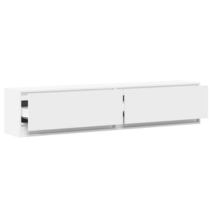 Έπιπλο Τοίχου Τηλεόρασης με LED Λευκό 180x31x38 εκ. - Pakobazaar