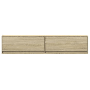 Έπιπλο Τοίχου Τηλεόρασης με LED Sonoma Δρυς 180x31x38 εκ.