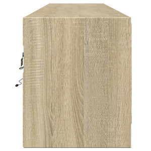 Έπιπλο Τοίχου Τηλεόρασης με LED Sonoma Δρυς 180x31x38 εκ.
