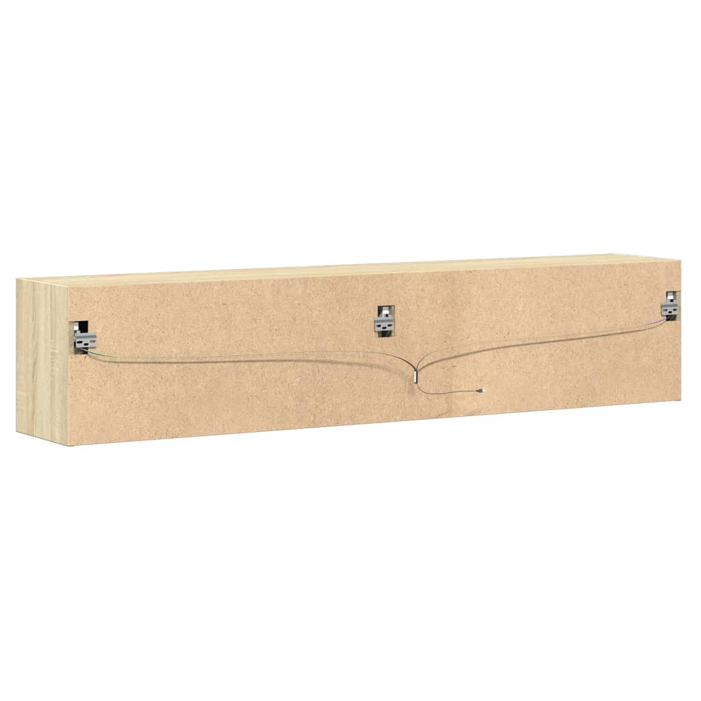 Έπιπλο Τοίχου Τηλεόρασης με LED Sonoma Δρυς 180x31x38 εκ.