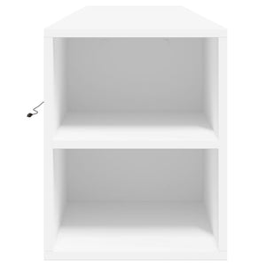 Έπιπλο Τοίχου Τηλεόρασης με LED Λευκό 180x31x39,5 εκ.