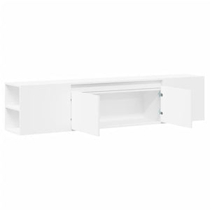 Έπιπλο Τοίχου Τηλεόρασης με LED Λευκό 180x31x39,5 εκ.