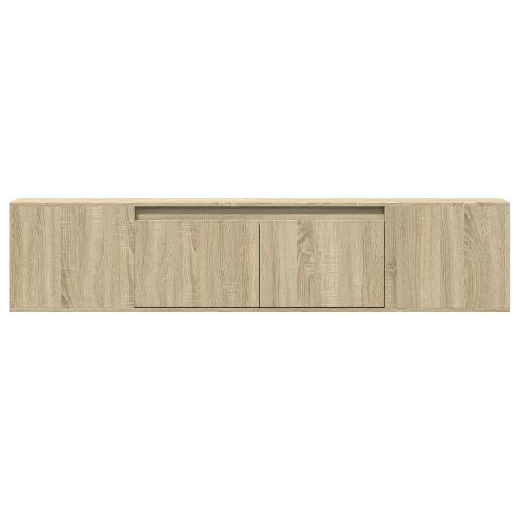 Έπιπλο Τοίχου Τηλεόρασης με LED Sonoma Δρυς 180x31x39,5 εκ.