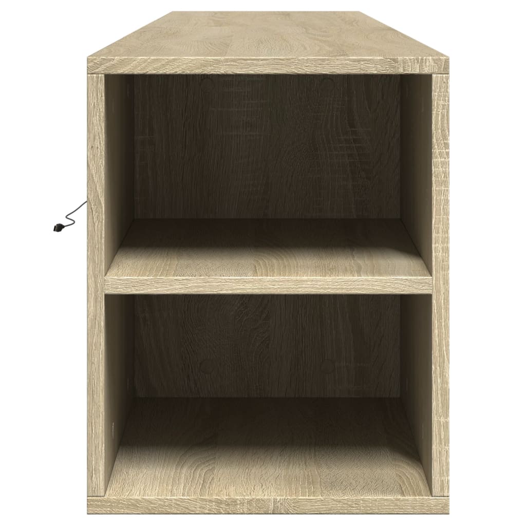 Έπιπλο Τοίχου Τηλεόρασης με LED Sonoma Δρυς 180x31x39,5 εκ.
