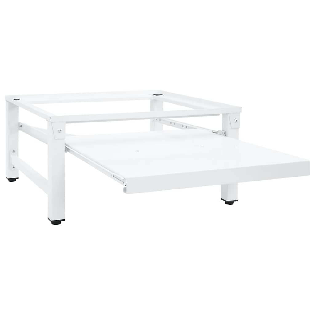 Βάση Πλυντηρίου Ρούχων με Συρόμενο Ράφι Λευκή - Pakobazaar