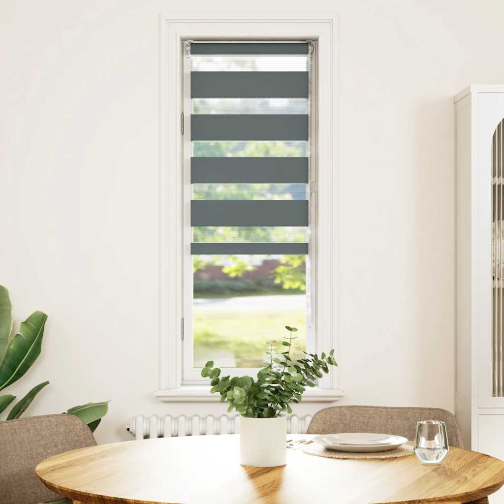 Zebra Blind Σκούρο γκρι 40x100 cm Πλάτος υφάσματος 35,9 cm